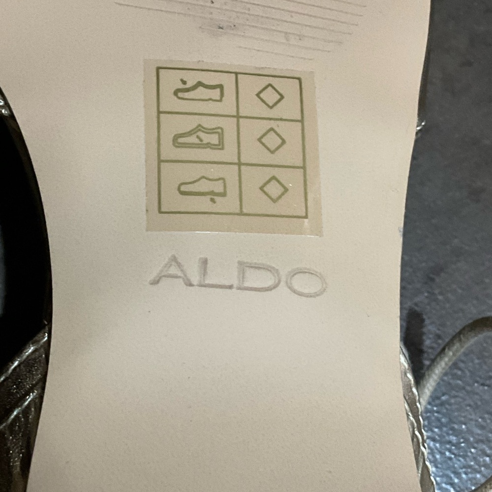 Aldo Metallic Strappy Sandals 8.5 - Picture 8 of 10